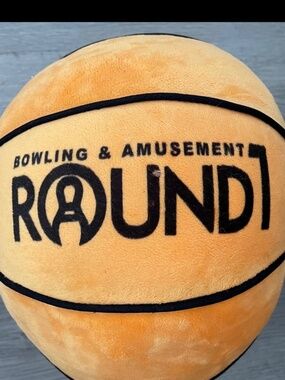 Bowling & Amusement Round 1 Plush Basket Ball Orange